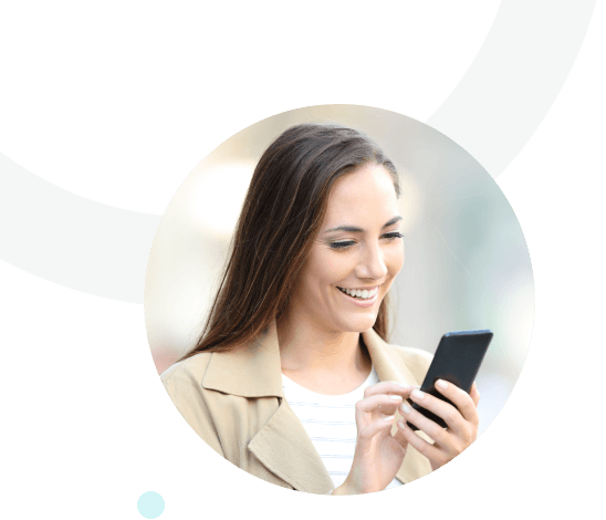 Receptionist with headphones